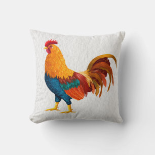 Coussin Ferme Agriculteur Poulet Vert Jaune Blanc Coq Th
