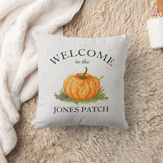 Coussin Ferme Bienvenue dans notre signature de patch de c (Couverture)