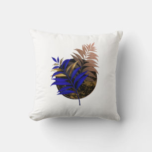 Coussin Ferme bleue sur cercle noir