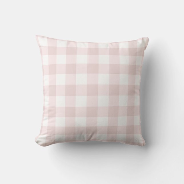 Coussin Ferme de Campagne Rose Buffalo Gingham Carreaux (Recto)