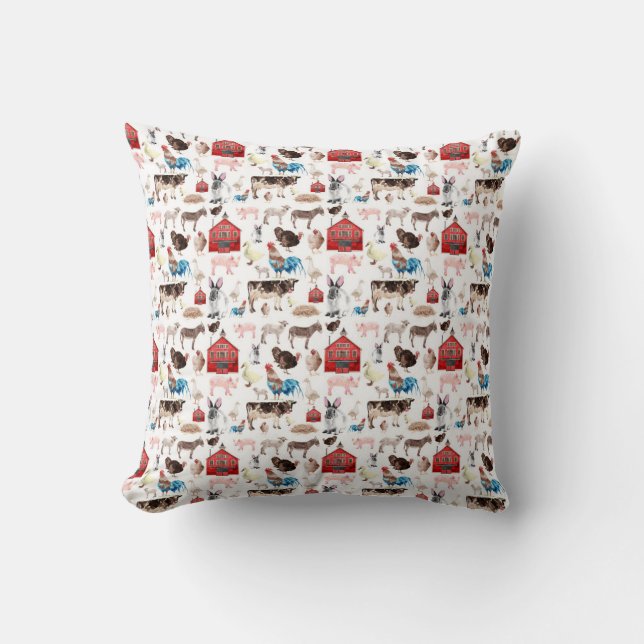 Coussin Ferme et animaux de la ferme  (Recto)