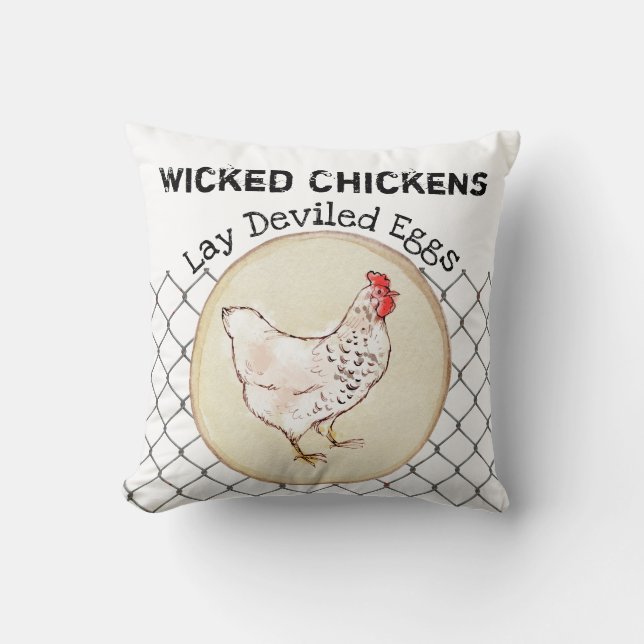 Coussin Ferme minable rustique de poulet de nouveauté (Recto)