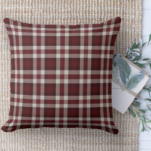 Coussin Ferme Moderne Canapé Rouge Et Blanc Plaid