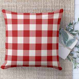 Coussin Ferme moderne Red & White Buffalo Plaid Canapé