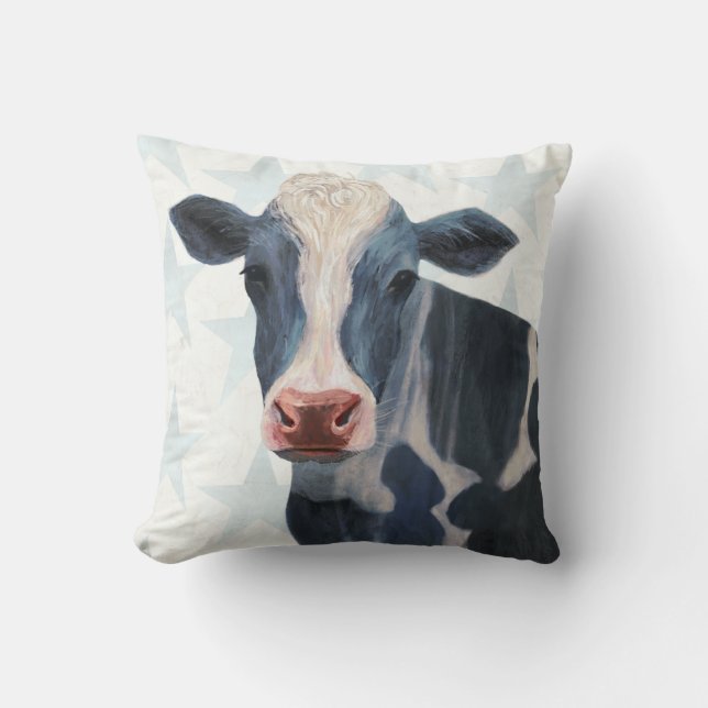 Coussin Ferme patriotique - Vache (Recto)