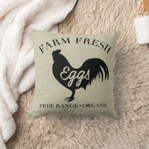 Coussin Ferme Poulet frais Pays Silhouette