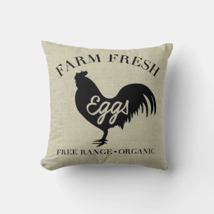 Coussin Ferme Poulet frais Pays Silhouette