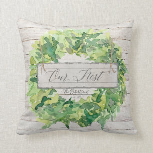 Coussin Ferme rustique Bois de bois Notre terroir de nid W