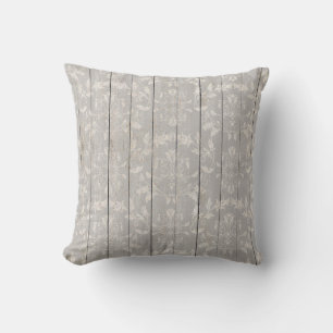 Coussin Ferme rustique Shabby Chic Bois Blanc Décoratif