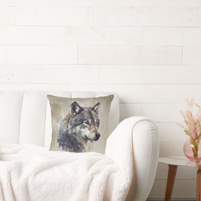 Coussin Ferme Wolf Animal Nature Mur Art Prints (Canapé)