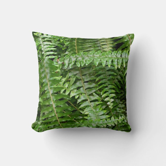 Coussin Fermer Fronds I Green Nature (Recto)