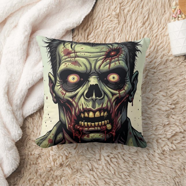 Coussin Fermer une Pop Art Zombie Halloween (Couverture)