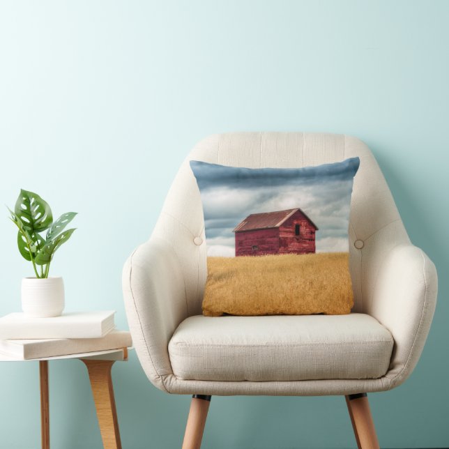 Coussin Fermes | Vielle grange rouge (Chaise)