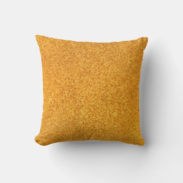 Coussin Fermeture de texture métallique mat doré. Métal br (Recto)
