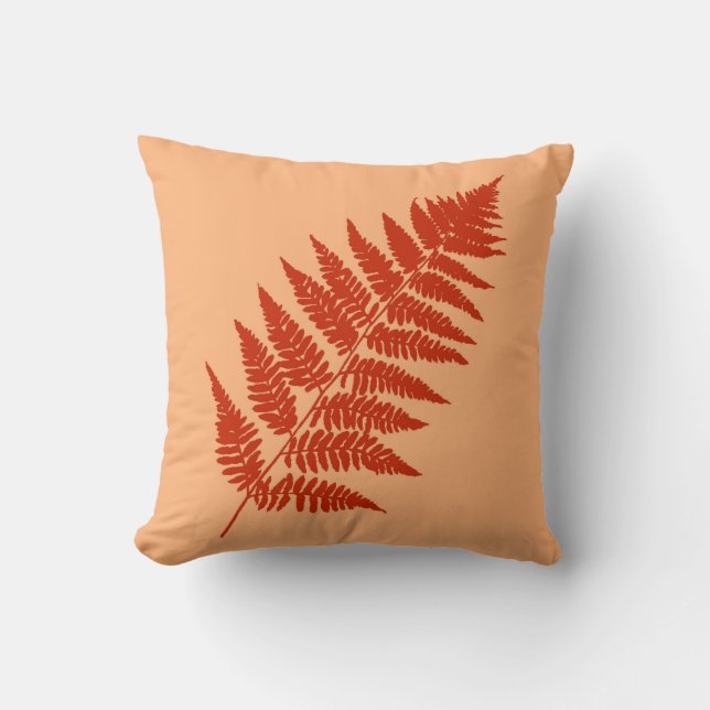 Coussin Fern 1, Mandarin Orange (Recto)