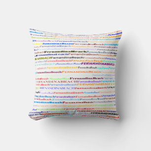 Coussin Fernandina Beach Texte Design II Jeu d'oreiller