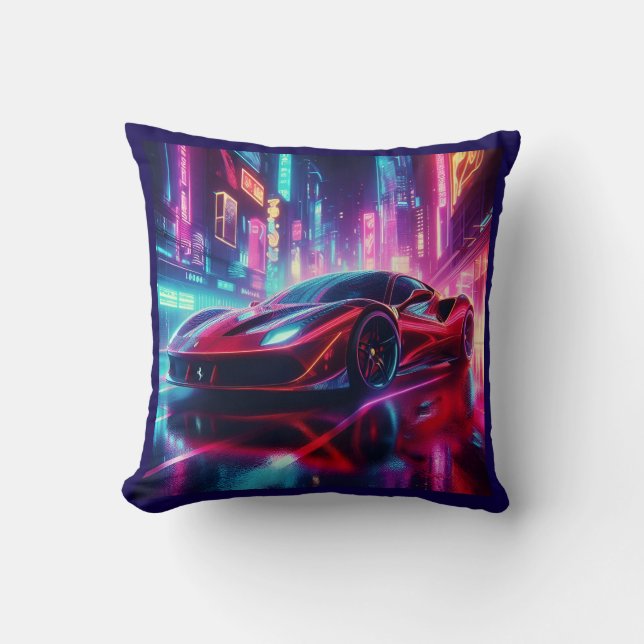 Coussin ferrari neon (Recto)