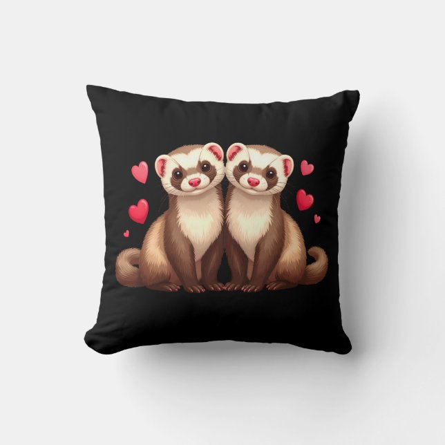 Coussin Ferret Love (Recto)