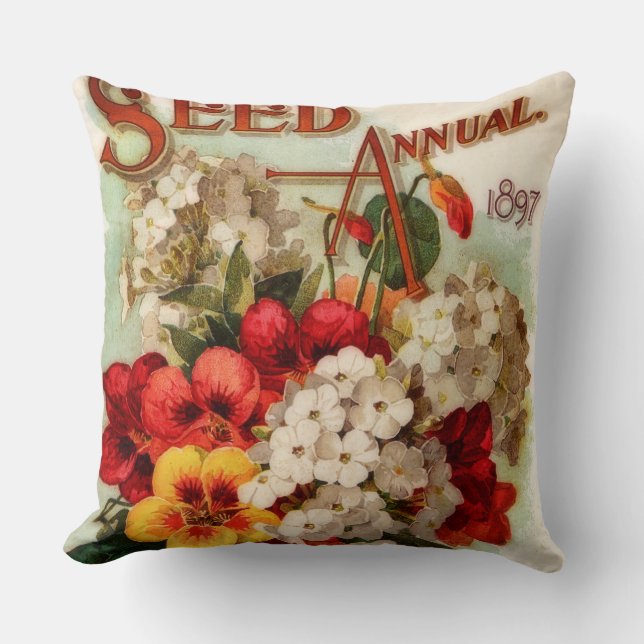 Coussin Ferry DM annuel des semences de fleurs (Recto)