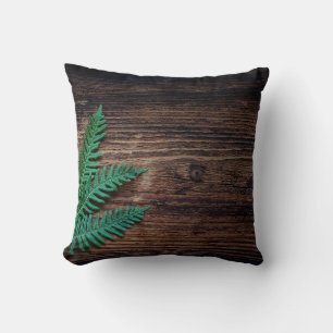 Coussin Ferry plante bois petit grunge de fougère