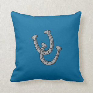 Coussin Fers à cheval argentés