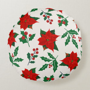 Coussin Festif Floral de Noël