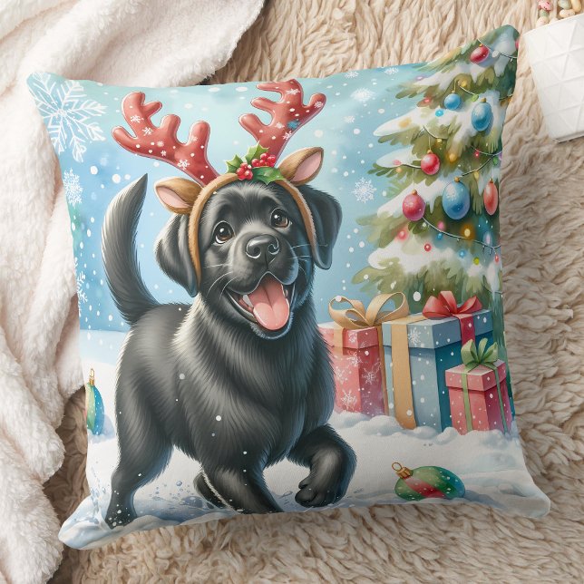 Coussin Festif Labrador Retriever Chien Christmas Chiot (Créateur téléchargé)
