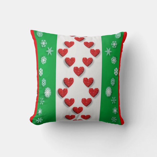 Coussin Festif Noël coloré motif (Recto)