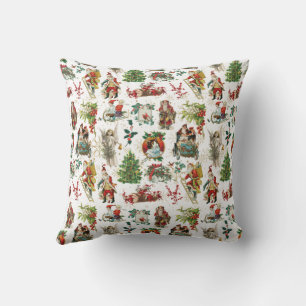 Coussin Festif Vintage Retro Noël