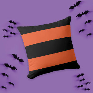 Coussin Festin Halloween noir et orange Gras bande