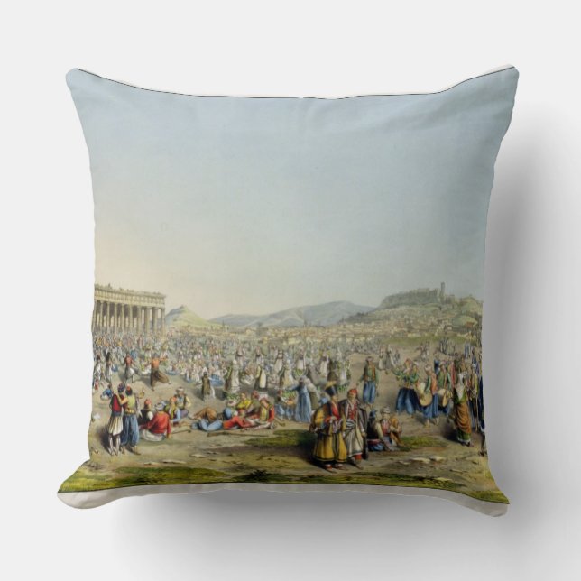 Coussin Festival à Athènes, pub. par J. Rodwell, 1830 (Recto)