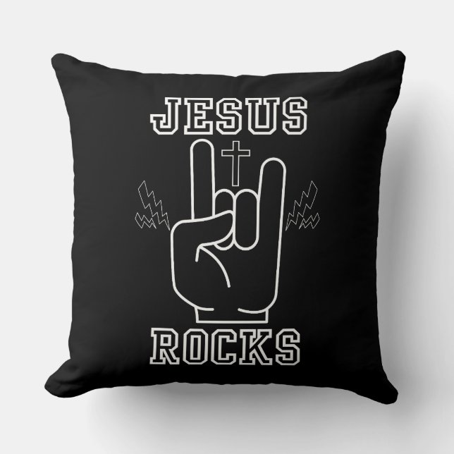 Coussin Festival biblique de Jesus Rocks (Recto)