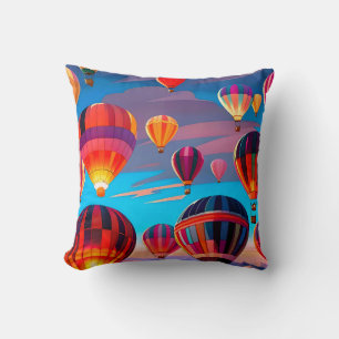 Coussin Festival de ballon à air chaud de voyage moderne