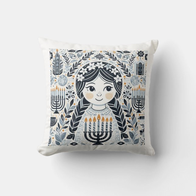 Coussin Festival des Lumières : Autocollants Hanukkah Same (Recto)