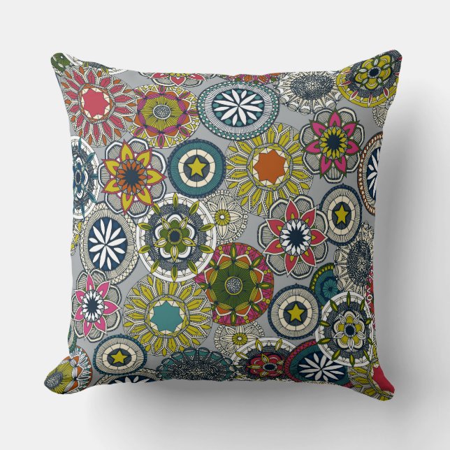 Coussin festival du cirque de mandala (Recto)