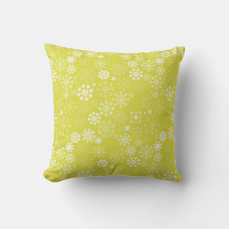 Coussin Festivals jaunes et blancs éclatants