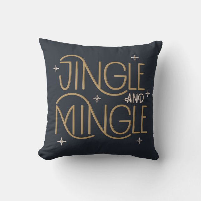Coussin Festive Jingle et Mingle Holiday Design (Recto)