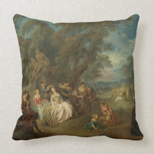 Coussin Fête Champêtre, C. 1730 (huile sur la toile)