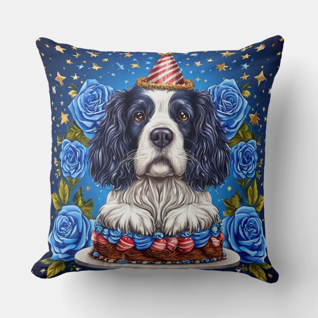 Coussin 🎉 Fête d'anniversaire Célébration festive de joie (Recto)