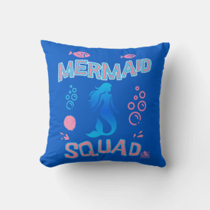 Coussin Fête d'anniversaire de l'équipe de sirène