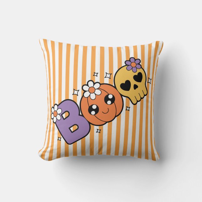 Coussin Fête d'anniversaire de nuit hantée – Nuit d'Hallow (Recto)