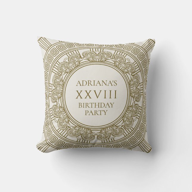 Coussin Fête d'anniversaire grecque ou romaine (Recto)