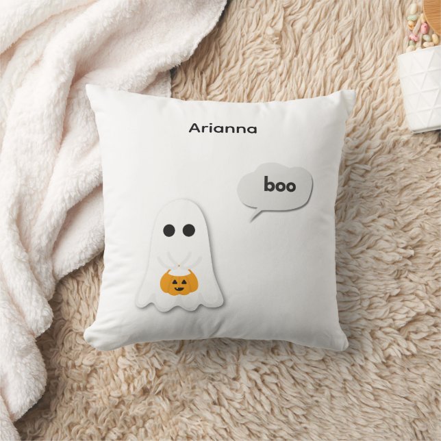 Coussin Fête d'anniversaire Halloween | Design de fantôme  (Couverture)