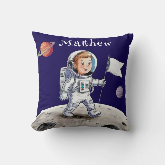 Coussin Fête d'anniversaire hors du monde - Thème des astr (Recto)