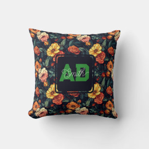Coussin Fête d'anniversaire personnalisée avec des roses f