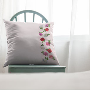 Coussin Fête dans un jardin de roses pour la mariée