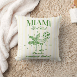 Coussin Fête de Bach Miami Verte & Jaune Rétro Moderne