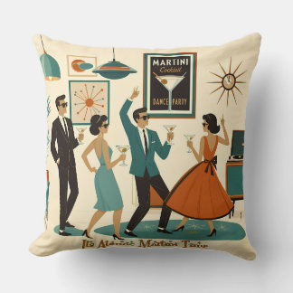 Coussin Fête de Cocktail en Plein Style Mid Century : C'es