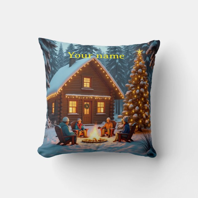 Coussin Fête de famille Bonfire (Recto)