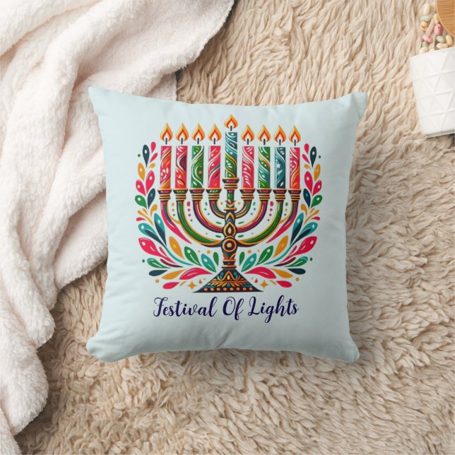 Coussin Fête de Hanukkah des Lumières (Couverture)